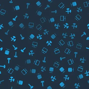 Set Server, Data, Web Hosting, Computer network, Two crossed hammers and Hammer Stock Illustration