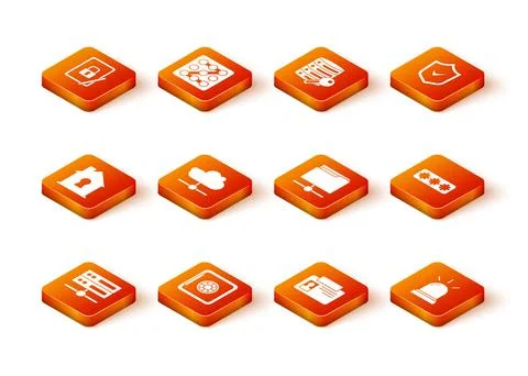 Set Server, Data, Web Hosting, Safe, House under protection, Network cloud Illustrazione stock