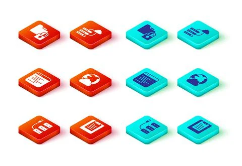 Set Server, Server, Data report, Software, Social network, Network cloud 스톡 일러스트