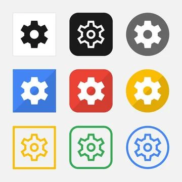 Set of settings icons for your web site or mobile app Stock Illustration