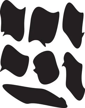 Set of seven isolated speech bubbles irregular shapes. chat box icon. speec.. イラスト素材