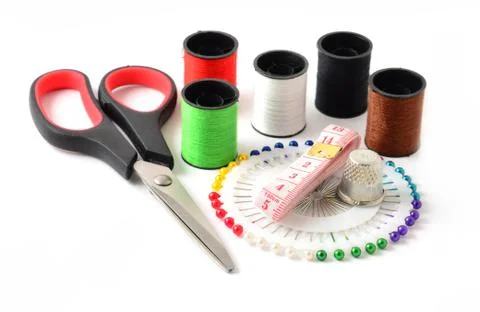 Set of sewing accessories. 库存照片