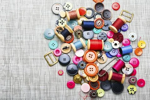 Set sewing accessories Stock Photos