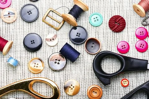 Set sewing accessories Stock Photos