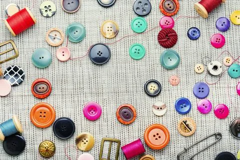 Set sewing accessories Stock Photos