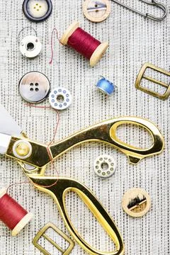 Set sewing accessories Stock Photos