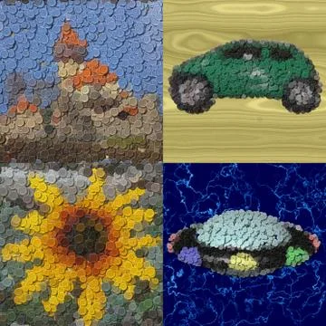 Set of sewing buttons image generated backgrounds Stock Illustration