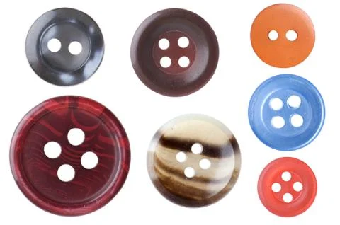 Set of sewing buttons Stock Photos