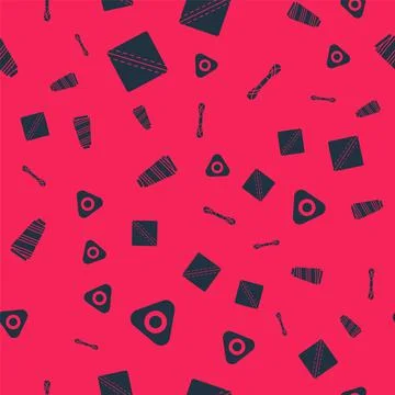 Set Sewing chalk, Pattern, thread and Yarn on seamless pattern. Vector Illustrazione stock