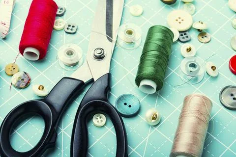 Set sewing kit Stock Photos