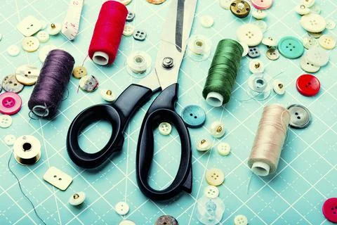 Set sewing kit Stock Photos