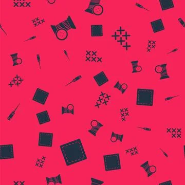 Set Sewing Pattern, thread and button, Awl tool and Adjustable embroidery hoop イラスト素材