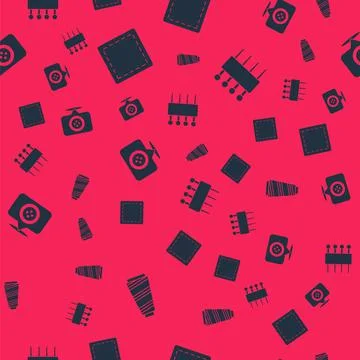 Set Sewing thread, Pattern, Location tailor shop and Needle for sewing on イラスト素材