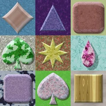 Set of shape frames generated textures Stock Illustration