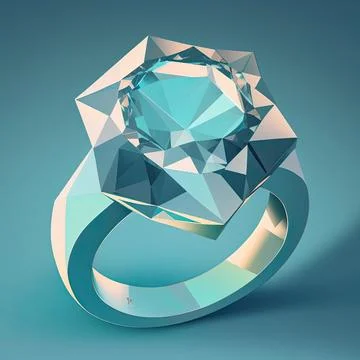 Set of shapes diamond ring, vector illustration, Made by AI,Artificial inte.. Stock Illustration