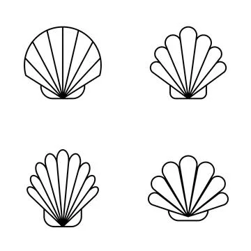 Set of Shell logo Stock Illustration