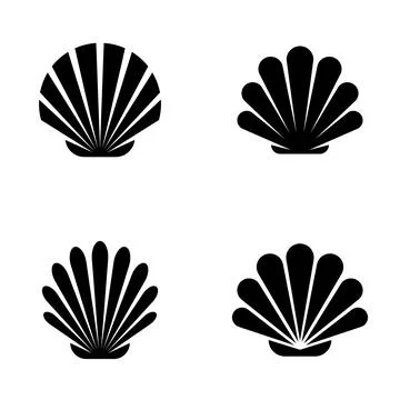 Set of Shell logo 스톡 일러스트