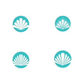 Set Shell Logo Template vector symbol Stock Illustration