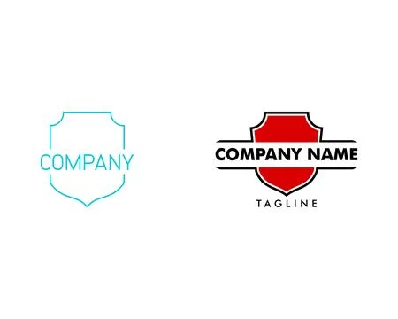 Set of Shield Logo and Shield Icon Vector Design Template Stock Illustration