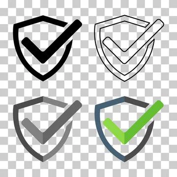 Set of Shield protect icon, safety mark web design, guard symbol vector illus イラスト素材