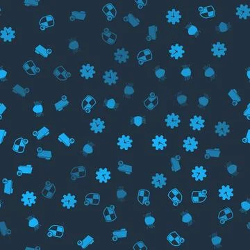 Set Shield security with lock, Time Management, Cyber and Folder and on seamless 库存插图