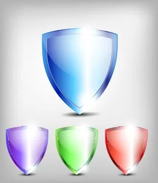 Set of shields Stock Illustration