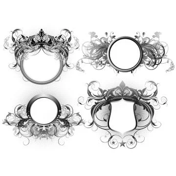 Set of shields Stock Illustration