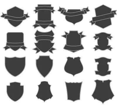 Set of shields logo Stock Illustration