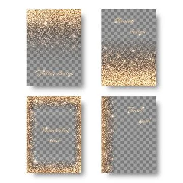 Set shine transparent background Illustrazione stock