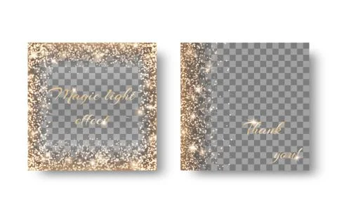 Set shine on a transparent background Stock Illustration