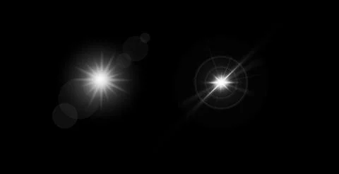 Set. Shining star, the sun particles and sparks with a highlight effect, go.. Stock Illustration