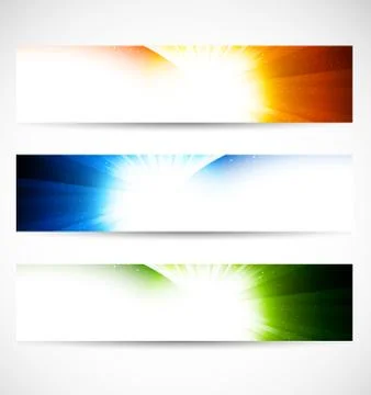 Set of shiny banners Stock Illustration