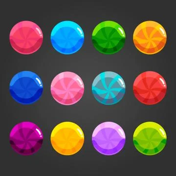 Set of shiny bubbles candy Stock Illustration