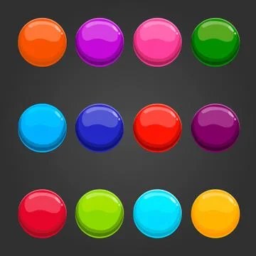 Set of shiny bubbles Stock Illustration