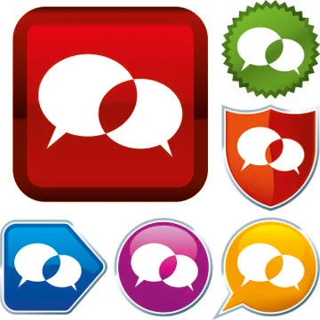 Set shiny icon series on buttons. Discussion. 스톡 일러스트