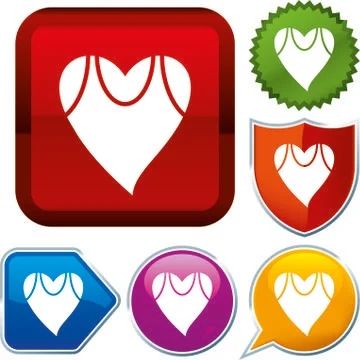 Set shiny icon series on buttons. Health. Stock Illustration