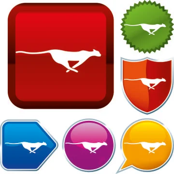 Set shiny icon series on buttons. Jeopard. 스톡 일러스트