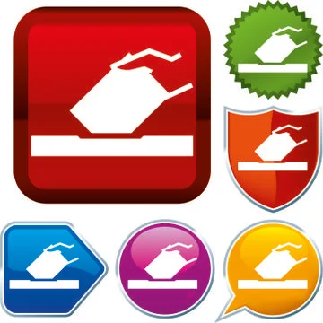 Set shiny icon series on buttons. Vote. Stock Illustration
