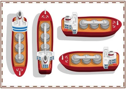 Set of ships. Stock Illustration