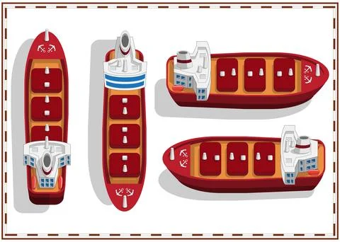 A set of ships. Stock Illustration