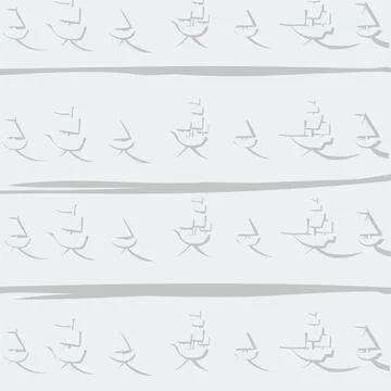 A set of ships shadow on a white background wallpaper. Interior design Stock-Illustration