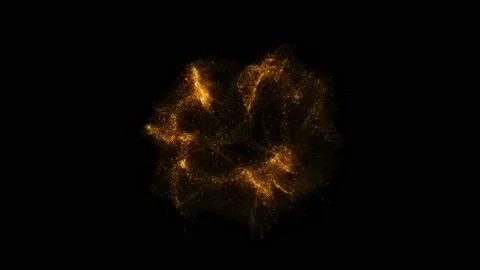 Set of Shockwave explosions. Glowing particle explode. Top view 4k Animation. Stock Footage 141555232