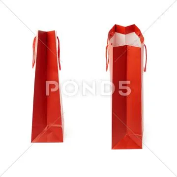 Set of Shopping bag isolated over the white background Stock Photos
