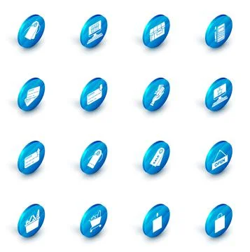 Set Shopping building on screen computer, or market store, Pos terminal with Stockillustratie