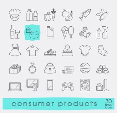 Set of shopping icons. Stock Illustration