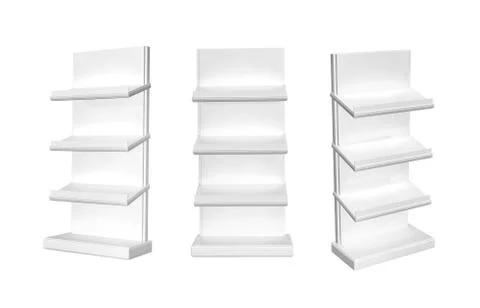 Set of showcases. View from different angles Stock Illustration