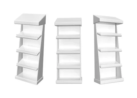 Set of showcases. View from different angles Stock Illustration