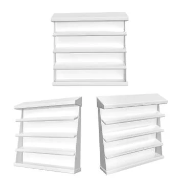 Set of showcases. View from different angles Stock Illustration