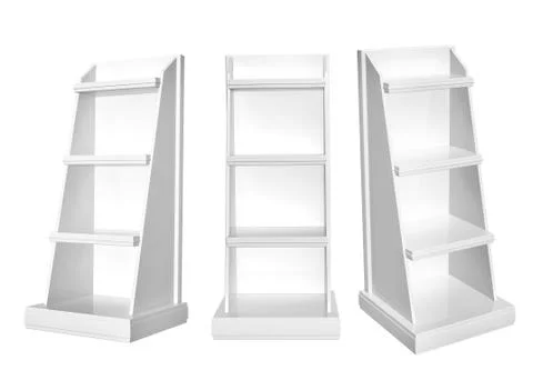 Set of showcases. View from different angles Stock Illustration