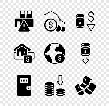 Set Shutdown of factory, Dollar rate decrease, Drop in crude oil price, Priso 库存插图